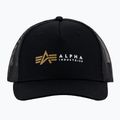 Czapka z daszkiem męska Alpha Industries Label Trucker black