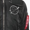 Kurtka męska Alpha Industries MA-1 VF Hood Dark Side black / reflective 4