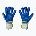 Rękawice bramkarskie Reusch Attrakt Freegel Gold Finger Support vapor gray/safety yellow/deep blue 2