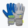 Rękawice bramkarskie dziecięce Reusch Attrakt Silver Roll Finger vapor gray/safety yellow/deep blue 5