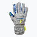 Rękawice bramkarskie dziecięce Reusch Attrakt Silver Roll Finger vapor gray/safety yellow/deep blue 6