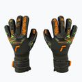 Rękawice bramkarskie dziecięce Reusch Attrakt Gold X Finger Support desert green/shock orange/black