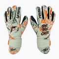 Rękawice bramkarskie dziecięce Reusch Pure Contact Fusion shark green/shocking orange