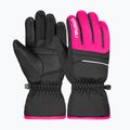 Rękawice narciarskie dziecięce Reusch Alan black/pink glo 5