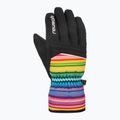 Rękawice narciarskie dziecięce Reusch Alan Junior black/multicolour lines 2