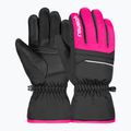 Rękawice narciarskie dziecięce Reusch Alan Junior black/pink glo 2