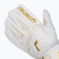 Rękawice bramkarskie dziecięce Reusch Attrakt AB1 Solid Junior white/gold 4