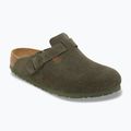 Klapki BIRKENSTOCK Boston Suede Leather Regular thyme