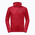 Bluza  polarowa męska Jack Wolfskin Baiselberg Hooded FZ red glow 5