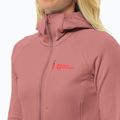 Bluza polarowa damska Jack Wolfskin Kolbenberg Hooded Fz mineral red 4