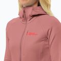 Bluza polarowa damska Jack Wolfskin Kolbenberg Hooded Fz mineral red 3