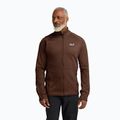 Bluza trekkingowa męska Jack Wolfskin Peak District Full Ziphot choc