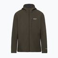 Kurtka przeciwwiatrowa męska Jack Wolfskin Wild Winds Hooded obsidian moss 8