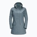 Płaszcz przeciwdeszczowy damski Jack Wolfskin Cape York Paradise teal grey 6