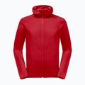 Bluza trekkingowa męska Jack Wolfskin Baiselberg Hooded FZ adrenaline red 5