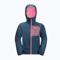 Kurtka przeciwdeszczowa dziecięca Jack Wolfskin Active Hike dark blue/purple 6
