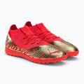 Buty piłkarskie dziecięce PUMA Future Z 3.4 Neymar Jr. TT fiery coral/gold 4