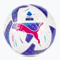 Piłka do piłki nożnej PUMA Orbita Serie A Ms puma white/blue glimmer/sunset glow rozmiar 4