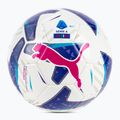 Piłka do piłki nożnej PUMA Orbita Serie A Ms puma white/blue glimmer/sunset glow rozmiar 5