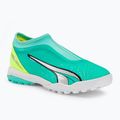 Buty piłkarskie dziecięce PUMA Ultra Match Ll TT + Mid electric peppermint/puma white/fast yellow