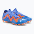 Buty piłkarskie męskie PUMA Future Match FG/AG blue glimmer/puma white/ultra orange 4