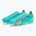 Buty piłkarskie męskie PUMA Ultra Ultimate MXSG electric peppermint/puma white/fast yellow 9