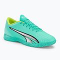 Buty piłkarskie męskie PUMA Ultra Play IT electric peppermint/puma white/fast yellow