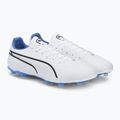 Buty piłkarskie męskie PUMA King Pro FG/AG puma white/black/blue glimmer/ultra orange 4