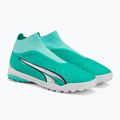 Buty piłkarskie męskie PUMA Ultra Match+ LL TT electric peppermint/puma white/fast yellow 5