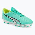 Buty piłkarskie dziecięce PUMA Ultra Play FG/AG electric peppermint/puma white/fast yellow