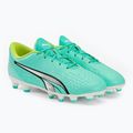 Buty piłkarskie dziecięce PUMA Ultra Play FG/AG electric peppermint/puma white/fast yellow 4