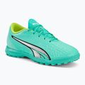 Buty piłkarskie dziecięce PUMA Ultra Play TT electric peppermint/puma white/fast yellow