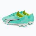 Buty piłkarskie męskie PUMA Ultra Play FG/AG electric peppermint/puma white/fast yellow 3