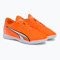 Buty piłkarskie dziecięce PUMA Ultra Play IT ultra orange/puma white/blue glimmer 4
