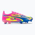 Buty piłkarskie męskie PUMA Ultra Ultimate Energy FG/AG luminous pink/ultra blue/yellow alert 2
