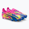 Buty piłkarskie męskie PUMA Ultra Ultimate Energy FG/AG luminous pink/ultra blue/yellow alert 4