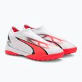 Buty piłkarskie dziecięce PUMA Ultra Match Ll TT + Mid puma white/puma black/fire orchid 4