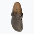 Klapki BIRKENSTOCK Boston NL Narrow smooth leather concrete gray 5