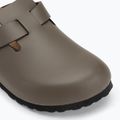 Klapki BIRKENSTOCK Boston NL Narrow smooth leather concrete gray 7