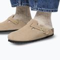 Klapki BIRKENSTOCK Boston Suede Leather sandcastle 8