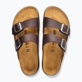 Klapki męskie BIRKENSTOCK Arizona Crosstown Oiled Leather Regular habana/black 4