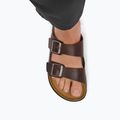 Klapki męskie BIRKENSTOCK Arizona Crosstown Oiled Leather Regular habana/black 8
