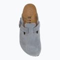 Klapki BIRKENSTOCK Boston Suede Leather stone blue 5