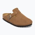 Klapki BIRKENSTOCK Boston Suede Leather dark tea