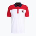 Koszulka polo męska FILA Lianshan Blocked bright white-true red 5