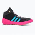 Buty bokserskie adidas HVC core black/signal cyan/yellow 2