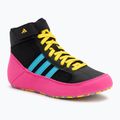 Buty bokserskie dziecięce adidas Havoc core black/signal cyan/yellow