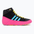 Buty bokserskie dziecięce adidas Havoc core black/signal cyan/yellow 2
