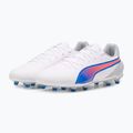 Buty piłkarskie PUMA King Match FG/AG puma white/bluemazing/flat light grey/sunset glow 8