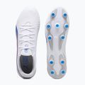 Buty piłkarskie PUMA King Match FG/AG puma white/bluemazing/flat light grey/sunset glow 11